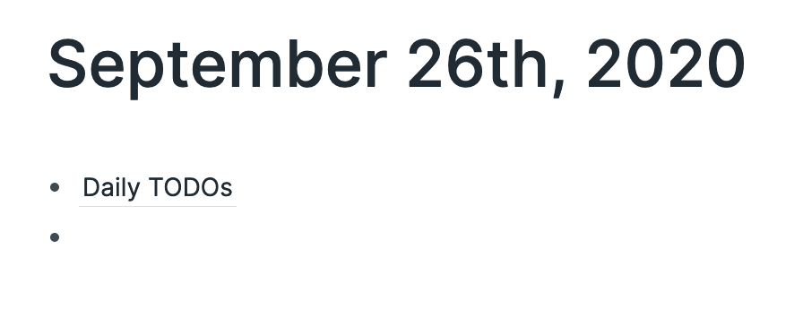 Inserted on Daily Note page