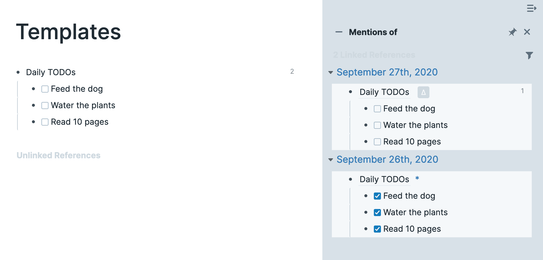 Viewing the history trail